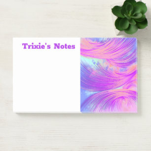 Stijlvolle Paarse Abstracte veren Post-it® Notes