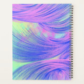 Stijlvolle Paarse blauw Abstract veren Planner (Achterkant)