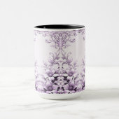 Stijlvolle paarse bloemen mok (Midden)