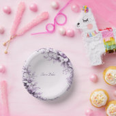 Stijlvolle paarse bloemen papieren kommen (Feest)