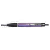 Stijlvolle Paarse Custom Monogram Naam Ballpoint P Pen (Achterkant)
