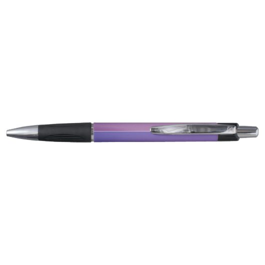 Stijlvolle Paarse Custom Monogram Naam Ballpoint P Pen (Achterkant)