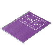Stijlvolle paarse denim en witte klassieke spiraal notitieboek (Linkerzijde)