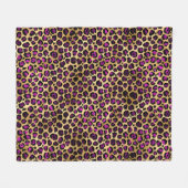 Stijlvolle, Paarse en goudolierapperspots Fleece Deken (Voorkant (Horizontaal))