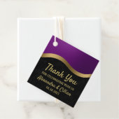 Stijlvolle Paarse en goudsmeuigmerken Bedankjes Labels (In situ)