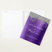 Stijlvolle Paarse Glitter Stylist Business Planner (Display)