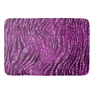 Stijlvolle paarse glitter wilde tijgerstrepen patr badmat