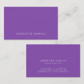 Stijlvolle Paarse moderne premium linnen luxe Visitekaartje (Voorkant / Achterkant)