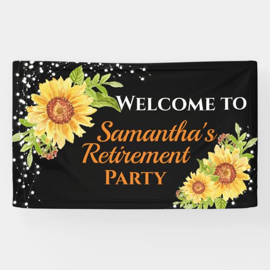 Stijlvolle Panner Floral Sunflower Banner (Horizontaal)