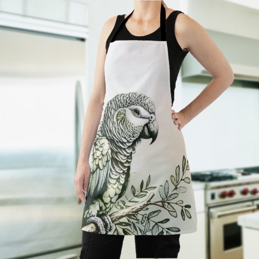 Stijlvolle Parrot All-Over Print Schort