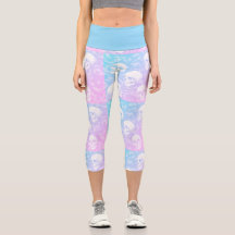 Stijlvolle pastel goth ombre roze & blauwe schedel