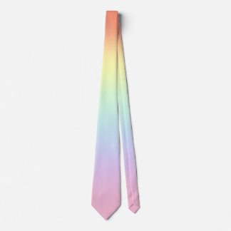 Stijlvolle Pastel Rainbow Gradient bruiloft stropd Stropdas