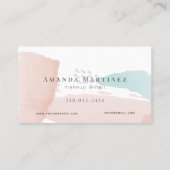Stijlvolle Pastel Waterverf Salon Afspraakkaart Visitekaartje (Achterkant)