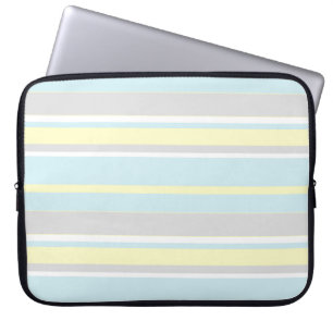 Stijlvolle pastelkleuren lijnen laptophoes laptop sleeve
