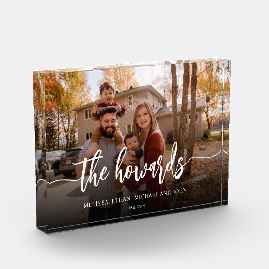 Stijlvolle penseelscriptfoto fotoblokken (Links)