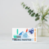 Stijlvolle penseelverf van schilder visitekaartje (Staand voorkant)