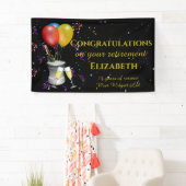 Stijlvolle Pensionering Gefeliciteerd Spandoek (Insitu)