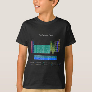 Stijlvolle periodieke tabel - Blauw en zwart T-shirt