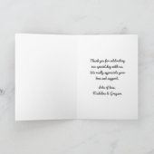 Stijlvolle Persoonlijke Aangepaste Foto Romantisch Bedankkaart (Binnen)