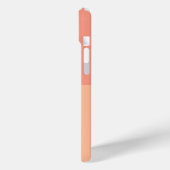 Stijlvolle perzik roze geometrisch modern monogram Case-Mate iPhone case (Achterkant / Links)