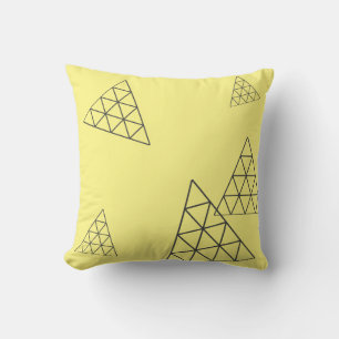 Stijlvolle piramide driehoekgeometriepastel kussen