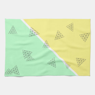 Stijlvolle piramide driehoekgeometriepastel theedoek