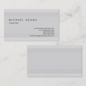 Stijlvolle Plain Grey Eenvoudige Professionele Uni Visitekaartje (Voorkant / Achterkant)