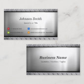 Stijlvolle Platinum-look - , professioneel Visitekaartje (Voorkant / Achterkant)