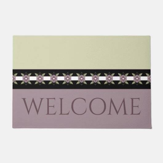 Stijlvolle Plum Paarse Deurmat (Voorkant)