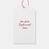 Stijlvolle Poinsettia Bloembloem Cadeaulabel (Achterkant)