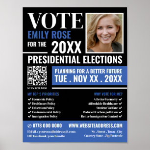 Stijlvolle politieke campagnevoerder Adverteren Poster