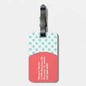 Stijlvolle pooldots en langwerpige Bagagelabels (Achterkant verticaal)