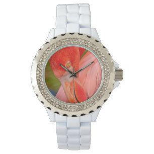 Stijlvolle preening Roze Flamingo Dames Watch Horloge