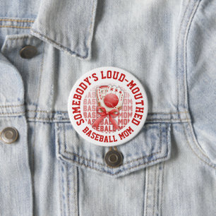 Stijlvolle pret LUIDE-MONDIGE HONKBALMOEDER Ronde Button 7,6 Cm