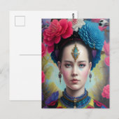 Stijlvolle prinses met tartan outfit briefkaart (Voorkant / Achterkant)