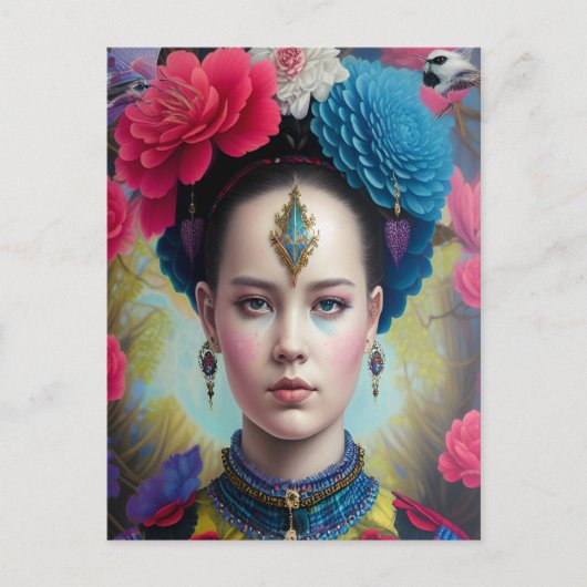 Stijlvolle prinses met tartan outfit briefkaart (Voorkant)