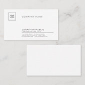 Stijlvolle professionele bedrijf eenvoudig met Log Visitekaartje (Voorkant / Achterkant)