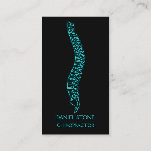 Stijlvolle professionele Chiropractor Backbone Xra Visitekaartje (Voorkant)
