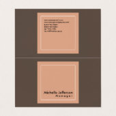 Stijlvolle professionele manager minimalistisch visitekaartjes (Buitenkant ongevouwen)