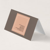 Stijlvolle professionele manager minimalistisch visitekaartjes (Achterkant)
