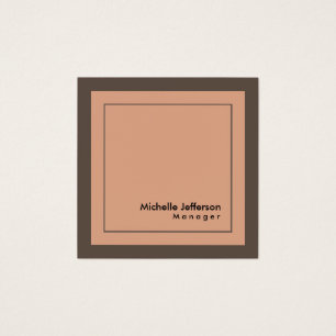 Stijlvolle professionele minimalistische profielka vierkante visitekaartjes