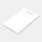 Stijlvolle professionele moderne naam post-it® notes (Schuin)