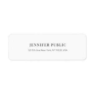 Stijlvolle professionele moderne witte Sjabloon Tr Etiket