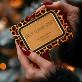 Stijlvolle professionele oer instinct luipaard pri visitekaartje