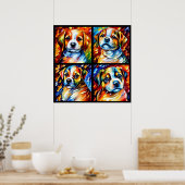 Stijlvolle Puppies Poster (Keuken)