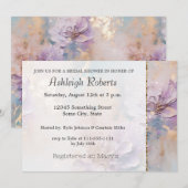 Stijlvolle Purple Floral Kaart (Voorkant / Achterkant)