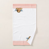 Stijlvolle Raphael Cherub op koraalroze strepen Bad Handdoek (Handdoek)