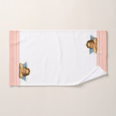 Stijlvolle Raphael Cherub op koraalroze strepen Bad Handdoek (Handdoek)