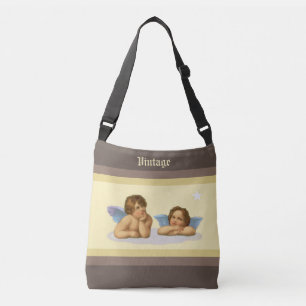 Stijlvolle Raphael Cherubijnen op Ivoor & Bruine T Crossbody Tas