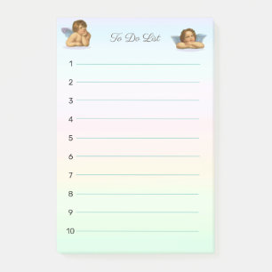 Stijlvolle Raphael Cherubs op Pasteltinten Post-it® Notes